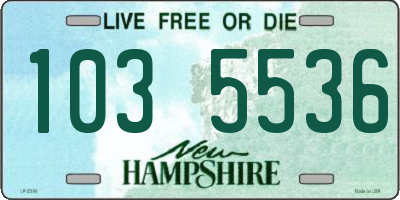 NH license plate 1035536
