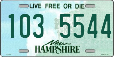 NH license plate 1035544