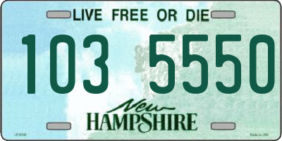 NH license plate 1035550