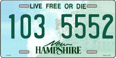 NH license plate 1035552