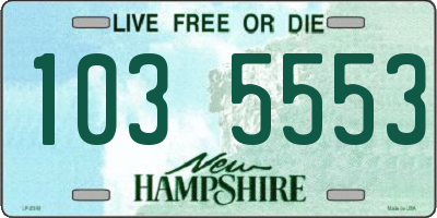 NH license plate 1035553