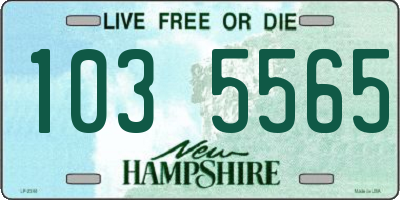 NH license plate 1035565