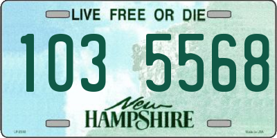NH license plate 1035568