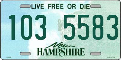 NH license plate 1035583