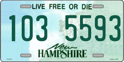 NH license plate 1035593