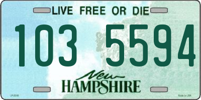 NH license plate 1035594