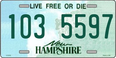 NH license plate 1035597