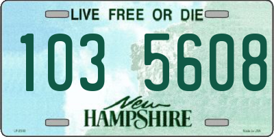 NH license plate 1035608