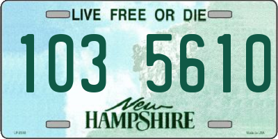 NH license plate 1035610