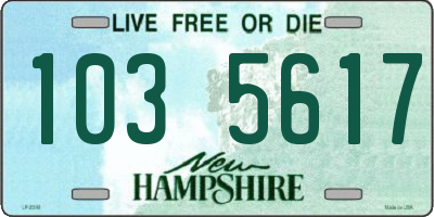 NH license plate 1035617