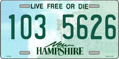 NH license plate 1035626