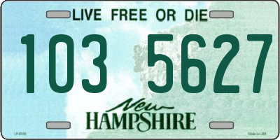 NH license plate 1035627
