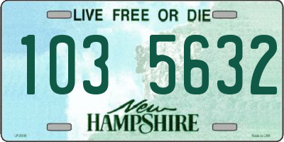 NH license plate 1035632