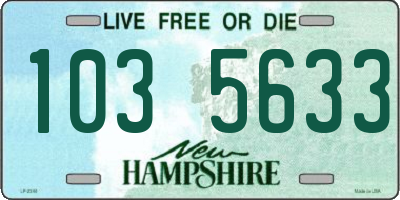 NH license plate 1035633