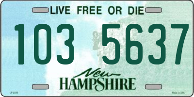 NH license plate 1035637