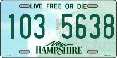 NH license plate 1035638