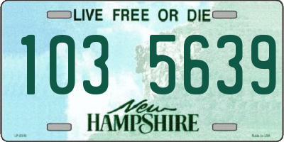 NH license plate 1035639
