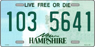 NH license plate 1035641