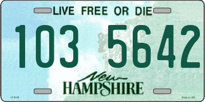NH license plate 1035642