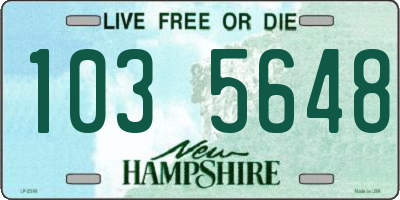 NH license plate 1035648