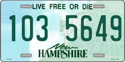 NH license plate 1035649