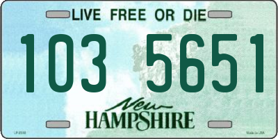 NH license plate 1035651