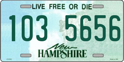 NH license plate 1035656