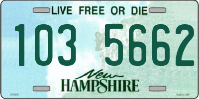 NH license plate 1035662