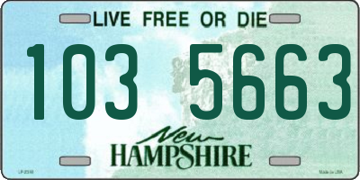 NH license plate 1035663