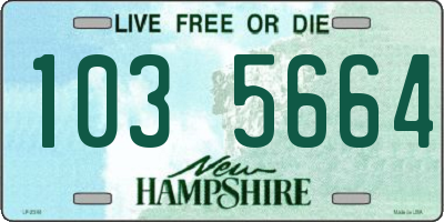 NH license plate 1035664