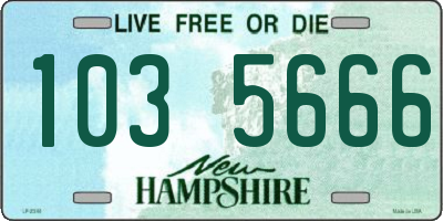 NH license plate 1035666