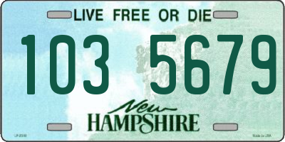 NH license plate 1035679