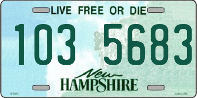 NH license plate 1035683