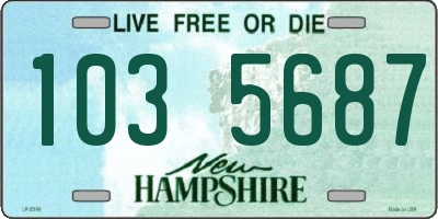 NH license plate 1035687