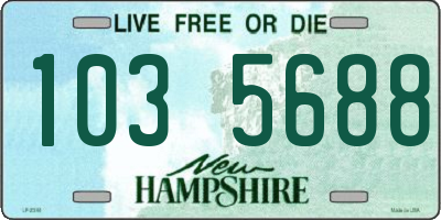 NH license plate 1035688