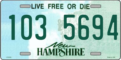 NH license plate 1035694