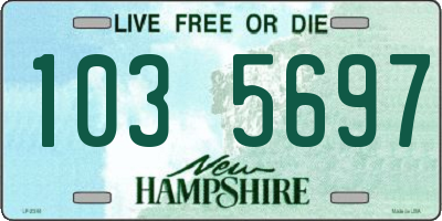 NH license plate 1035697