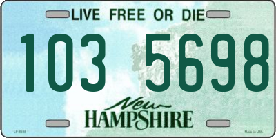 NH license plate 1035698
