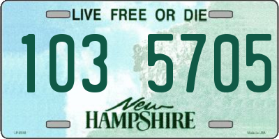 NH license plate 1035705