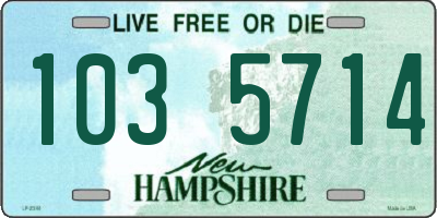 NH license plate 1035714