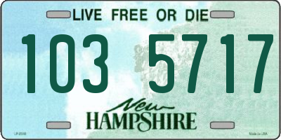NH license plate 1035717