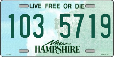 NH license plate 1035719