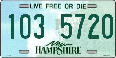 NH license plate 1035720