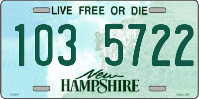 NH license plate 1035722
