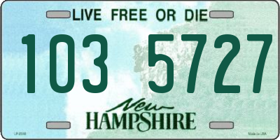 NH license plate 1035727