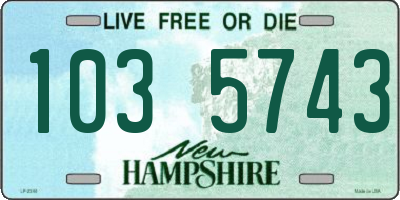 NH license plate 1035743