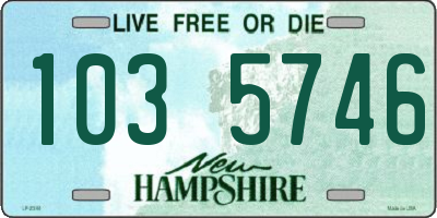 NH license plate 1035746
