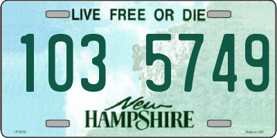 NH license plate 1035749