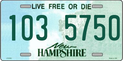 NH license plate 1035750