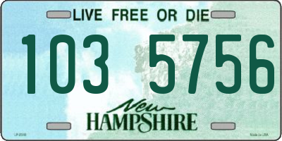 NH license plate 1035756
